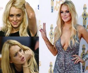 yapboz Lindsay Lohan bir aktris, model ve şarkıcı, bir Amerikalı.